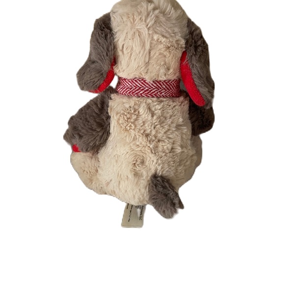 Animal Adventure Puppy Dog Plush 9” Beige & Brown Red Scarf Stuffed Animal Toys - Picture 2 of 6